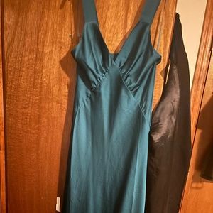 House of Harlow Green Satin Maxi dress